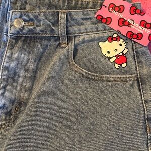 SHEIN x Hello Kitty Women's Gray Jeans